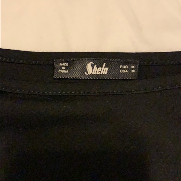 Black Dress w White Ruffle Bottom - Picture 4 of 5